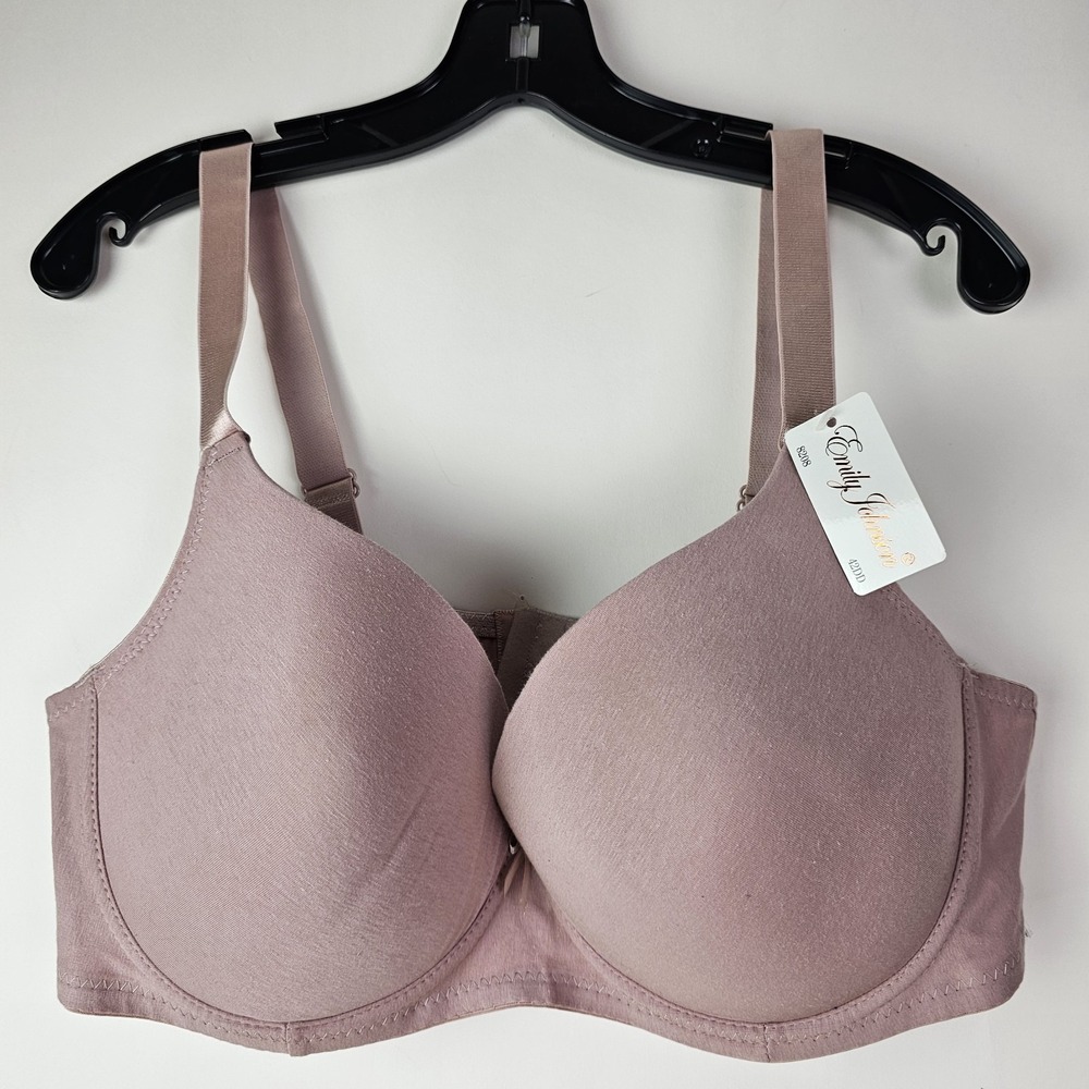 Emily Johnson 42DD Pink Padded Full Coverage Underwire Bra Smooth Lift NWT 8208‎